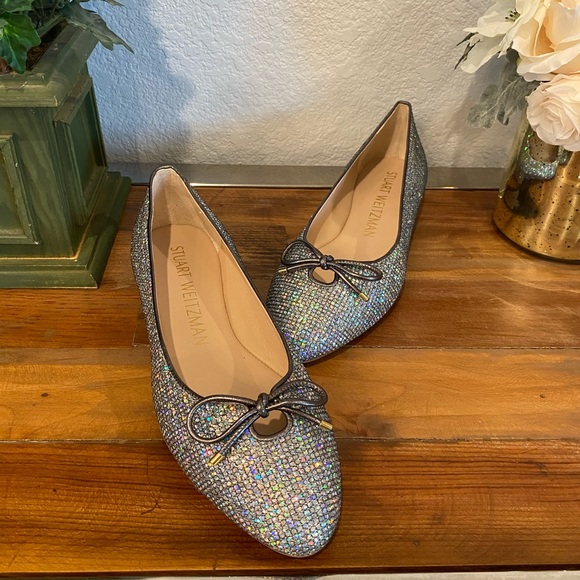 Stuart Weizman glitter ballet flats - Picture 3 of 9